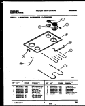 COOKTOP AND BROILER PARTS Diagram and Parts List for FES355CBBB  Frigidaire Range