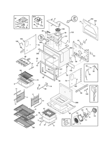 Upper Oven Diagram and Parts List for EW30EW6CGSA  Electrolux Wall Oven