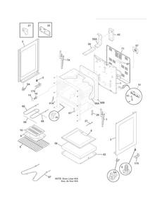 Body Diagram and Parts List for FFEF3012LSG  Frigidaire Range
