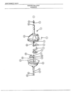 Washer Page 12 Diagram and Parts List for 6207B  Frigidaire Washer