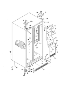 Cabinet Diagram and Parts List for FFHS2622MSS  Frigidaire Refrigerator