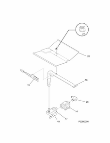Burner Diagram and Parts List for 79045139510  Kenmore Wall Oven
