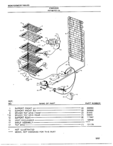 Freezer Page 3 Diagram and Parts List for 46157A-7  Frigidaire Freezer