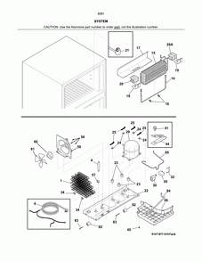 System Diagram and Parts List for 25360813710  Kenmore Refrigerator