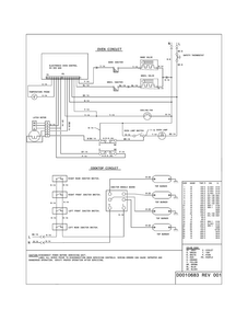 Wiring Diagram Diagram and Parts List for FFGS3025PBF  Frigidaire Range