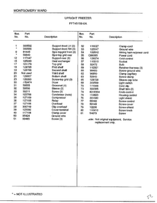 Upright Freezer Page 4 Diagram and Parts List for 45159A  Frigidaire Freezer