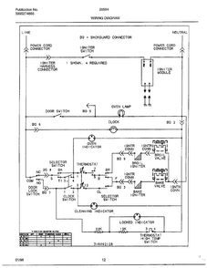 Wiring Diagram Diagram and Parts List for 285847C  Frigidaire Range