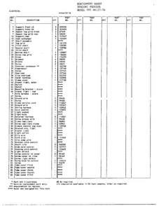 Electrical Page 2 Diagram and Parts List for 46157A  Frigidaire Freezer