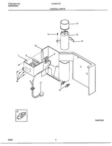 Control Parts Diagram and Parts List for 5138007G1  Frigidaire Air Conditioner