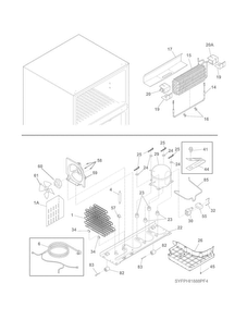 System Diagram and Parts List for FPHI1888PF5  Frigidaire Refrigerator