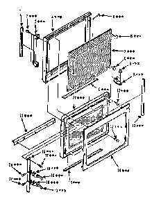 Door Parts Diagram and Parts List for 5648796381  Kenmore Microwave