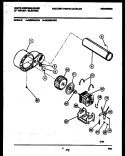 BLOWER AND DRIVE PARTS Diagram and Parts List for DE400ADW3  Frigidaire Dryer