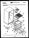 SHELVES AND SUPPORTS Diagram and Parts List for FPZ17TFH3  Frigidaire Refrigerator