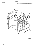 DOOR Diagram and Parts List for MRT18FNCW2  Frigidaire Refrigerator
