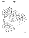 DOOR Diagram and Parts List for FEF388WCCB  Frigidaire Range