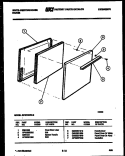 DOOR PARTS Diagram and Parts List for GF501HXW2  Frigidaire Range