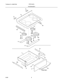 TOP / DRAWER Diagram and Parts List for PFEF374EC2  Frigidaire Wall Oven