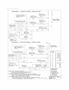 Wiring Diagram Diagram and Parts List for 79036933905  Kenmore Range