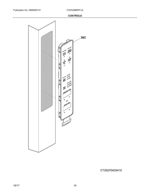 07 - CONTROLS Diagram and Parts List for FGHN2866PFJA  Frigidaire Refrigerator
