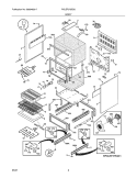 BODY Diagram and Parts List for PGLEF375ES6  Frigidaire Wall Oven