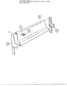 30" Gas Range Backguard Diagram and Parts List for 2509A  Frigidaire Range