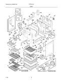 BODY Diagram and Parts List for FGEF3077KWC  Frigidaire Range