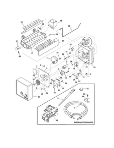 Ice Maker Diagram and Parts List for FFHS2311LBC  Frigidaire Refrigerator