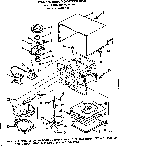 Convection Oven/cavity Parts-b Diagram and Parts List for 5648938310  Kenmore Microwave
