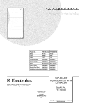 COVER Diagram and Parts List for FRT18IL6DQ8  Frigidaire Refrigerator