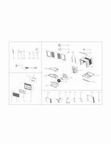 Recommended Spare Parts Diagram and Parts List for 25379081016  Kenmore Air Conditioner