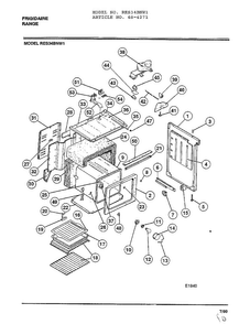 Frigidaire Range Page 5 Diagram and Parts List for 4271  Frigidaire Range