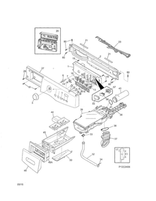 Control Panel Diagram and Parts List for 41741122310  Kenmore Washer