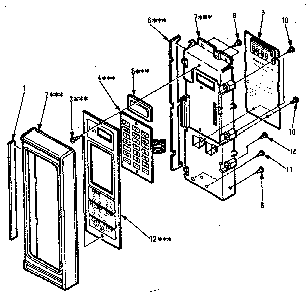 Control Panel Parts Diagram and Parts List for 5648668410  Kenmore Microwave
