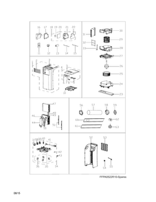 Recommended Spare Parts Diagram and Parts List for FFPA0522R10  Frigidaire Air Conditioner
