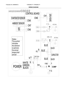 Wiring Diagram Diagram and Parts List for FGRQ08L3T10  Frigidaire Air Conditioner