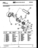 DRIVE / BLOWER Diagram and Parts List for DE27S6WVFC  Gibson Dryer