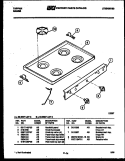 COOKTOP PARTS Diagram and Parts List for 30-2537-66-03  Tappan Range