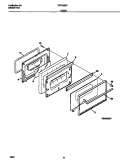 DOOR Diagram and Parts List for TGF332BCDE  Tappan Range