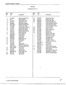 Range Page 6 Diagram and Parts List for 2879A  Frigidaire Range