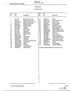 Freezer Page 6 Diagram and Parts List for 43251-0A  Frigidaire Freezer