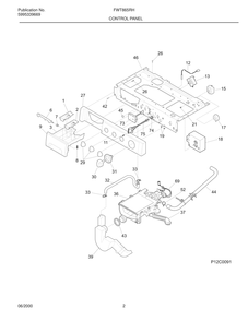 Control Panel Diagram and Parts List for FWT865RHS0  Frigidaire Washer