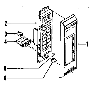 Control Panel Diagram and Parts List for 56-4877  Tappan Microwave
