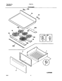TOP / DRAWER Diagram and Parts List for FEFL77ABD  Frigidaire Range