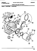 CABINET, DRUM, HEAT DUCT / HEATER Diagram and Parts List for FDE747RBS1  Frigidaire Dryer