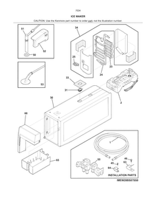Ice Maker Diagram and Parts List for 2537034241D  Kenmore Refrigerator