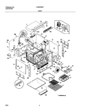OVEN BODY Diagram and Parts List for GLEB30S8CBA  Frigidaire Wall Oven