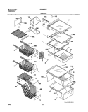 SHELVES Diagram and Parts List for GS26HSZCC3  Frigidaire Refrigerator