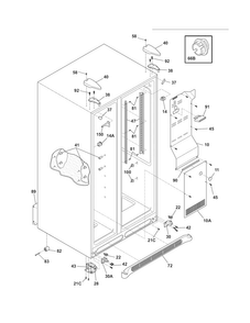 Cabinet Diagram and Parts List for FLS26Z2GKB6  Frigidaire Refrigerator
