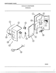 Room Air Conditioner Page 3 Diagram and Parts List for 5249G  Frigidaire Air Conditioner