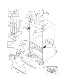 Cabinet Diagram and Parts List for EI23BC65KS5  Electrolux Refrigerator